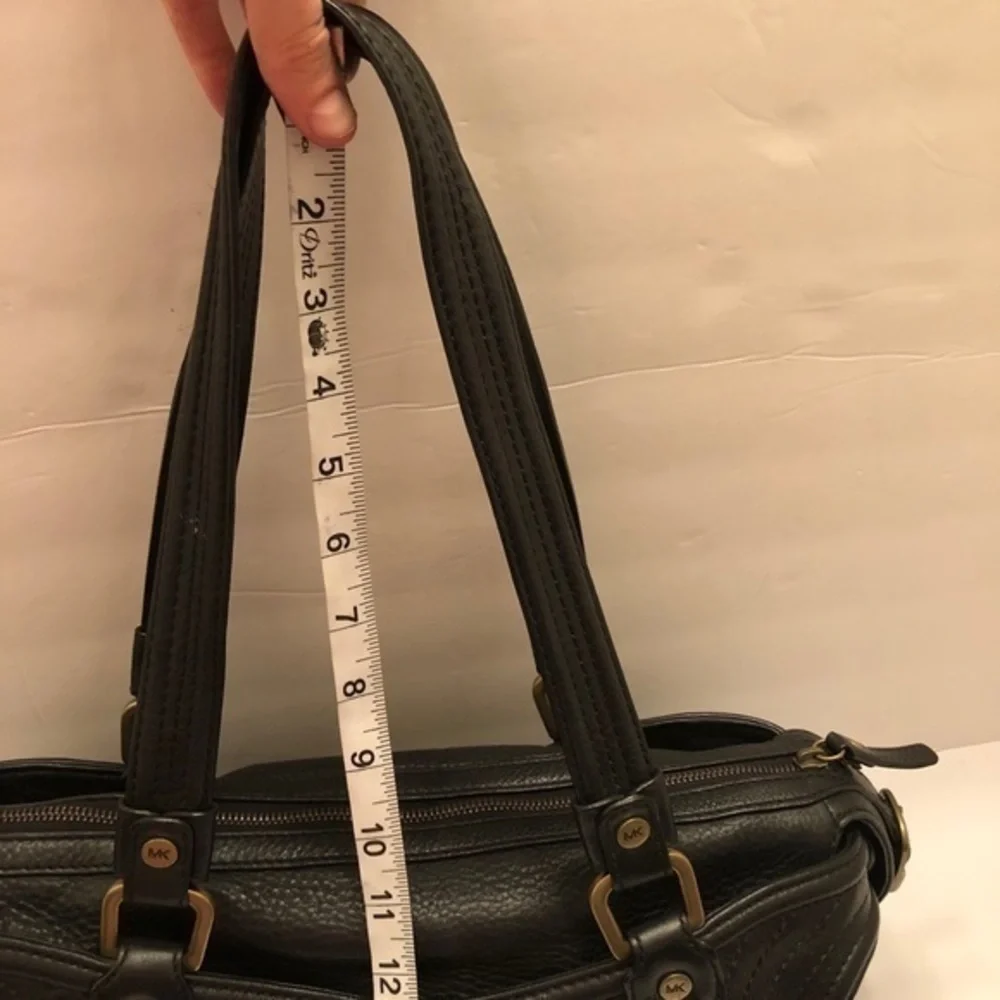 Michael kors vintage black leather satchel bag